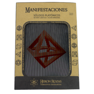 Octaedro sólido platónico arte cinético scanimation animación 3D audio binaural sonido del desierto chakra corazón Heron Rozas