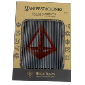 Tetraedro sólido platónico arte cinético scanimation animación 3D audio binaural fuego crepitar leña chakra plexo solar Heron Rozas